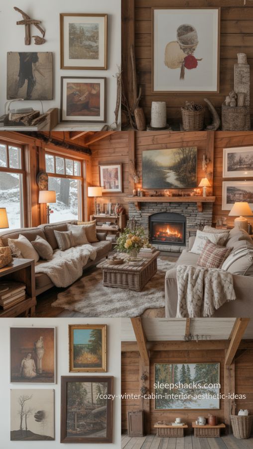 Personalized Art and Wall Decor for Cozy Winter Cabins