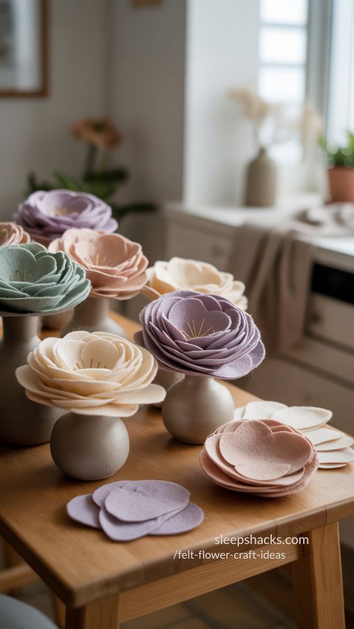 Petal-by-Petal Felt Flower Craft Ideas for Thoughtful Handmade Decor