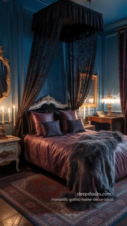 Romantic Gothic Bedroom Ideas – Luxurious, Cozy & Dramatic Interiors