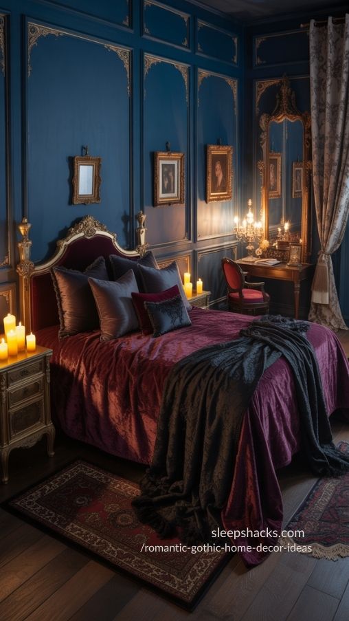 Romantic Gothic Bedroom Ideas – Luxurious, Cozy & Dramatic Interiors