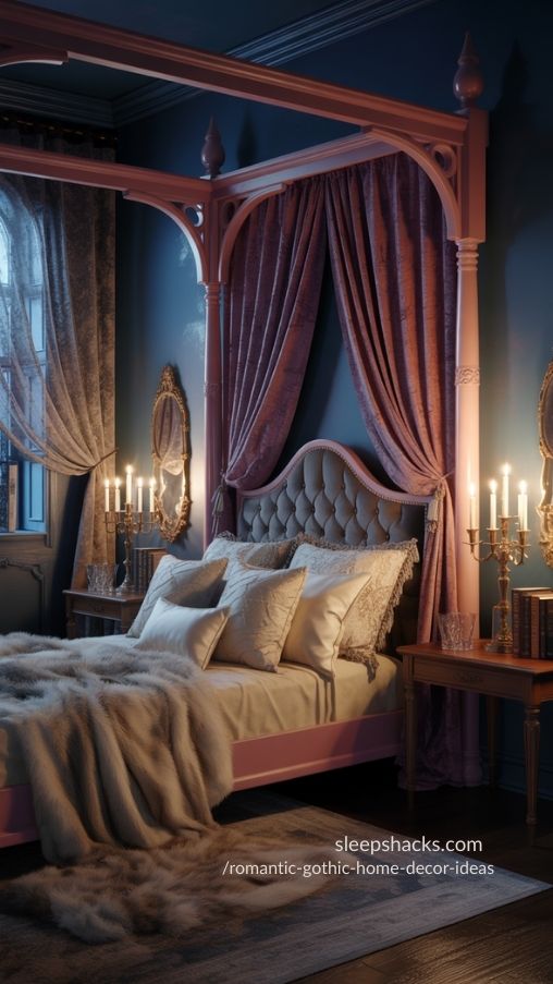 Romantic Gothic Home Decor Ideas – Dramatic Dark Colors with Soft Romantic Accents