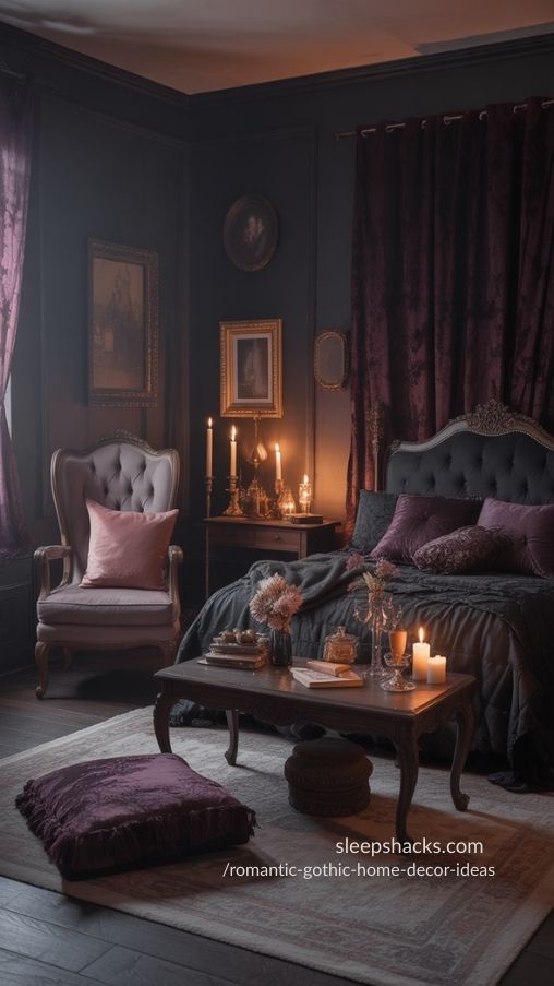 Romantic Gothic Home Decor Ideas – Elegant, Cozy & Dramatic Interiors