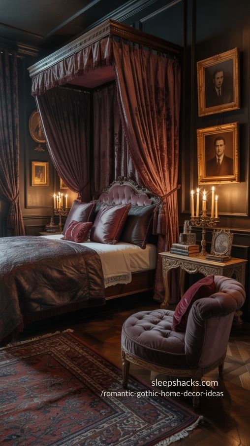 Romantic Gothic Home Decor Ideas – Elegant, Cozy & Dramatic Interiors