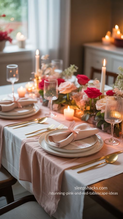 Romantic Valentines Day Tablescape Ideas for an Intimate Home Dinner