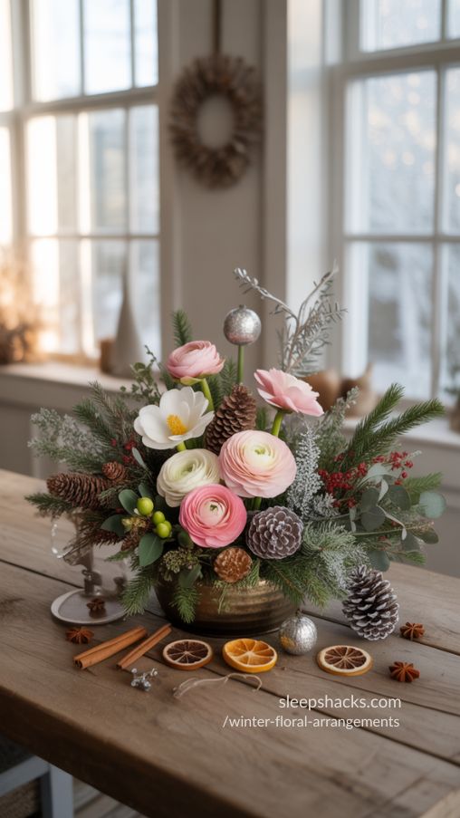 Seasonal Greenery & Accents for Winter Floral Arrangements