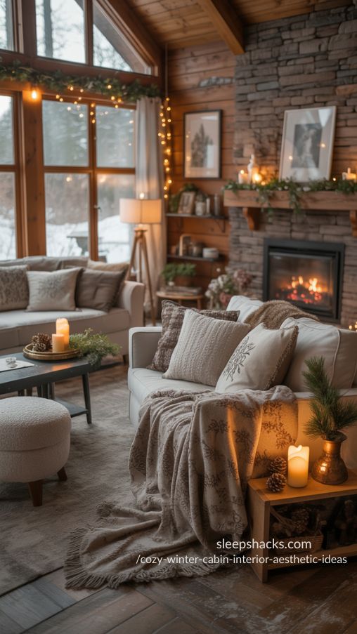 Small Decorative Details that Elevate Cozy Winter Cabin Interiors