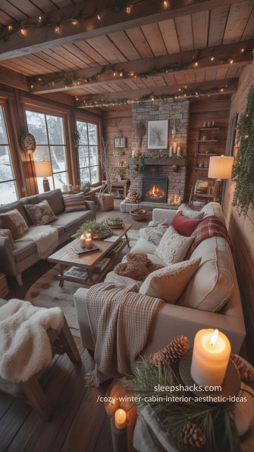Small Decorative Details that Elevate Cozy Winter Cabin Interiors