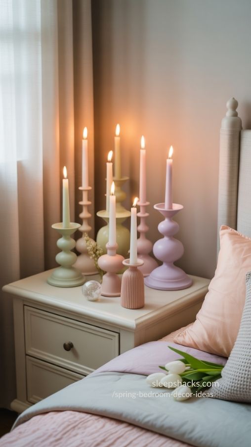 Spring Bedroom Candle and Scented Decor Ideas