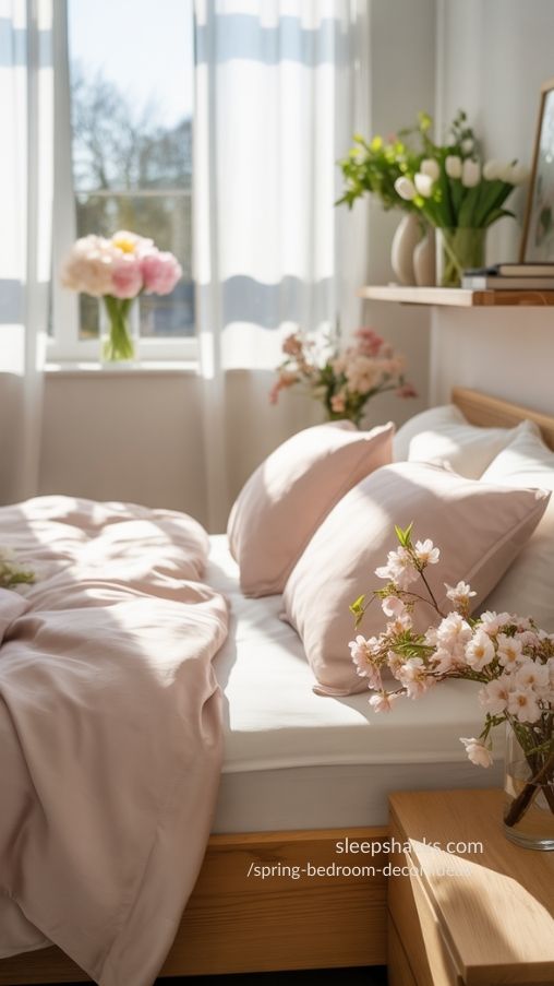 Spring Bedroom Decor Ideas with Fresh Flowers