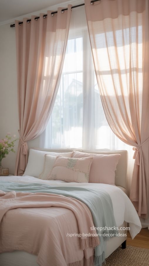 Spring Bedroom Ideas with Sheer Curtains for a Fresh Look