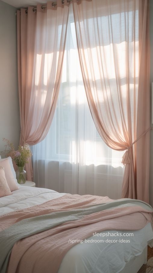 Spring Bedroom Ideas with Sheer Curtains for a Fresh Look