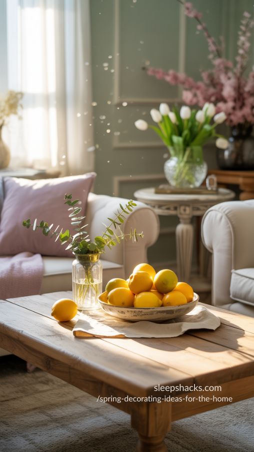 Spring Decorating Ideas for the Home – Fresh Lemon Accents