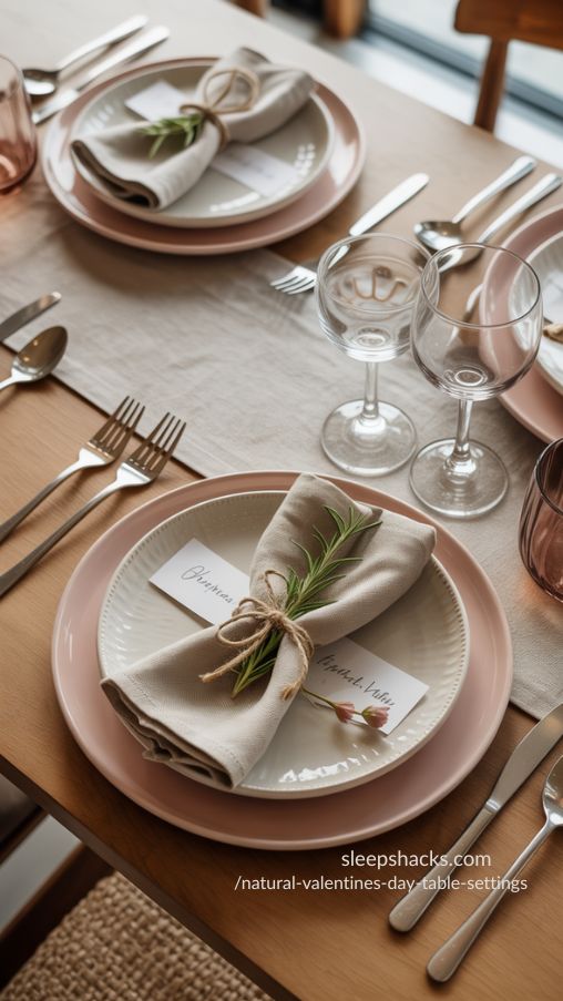 Thoughtful Place Settings for a Natural Valentine’s Day Table