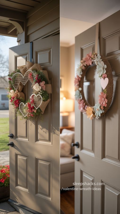 Valentine Wreath Ideas for Indoor and Outdoor Home Decor