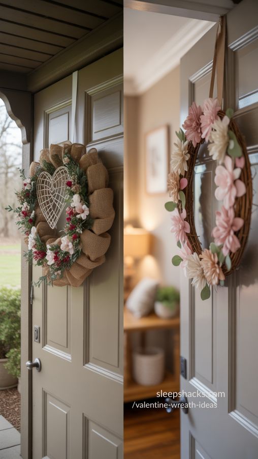 Valentine Wreath Ideas for Indoor and Outdoor Home Decor