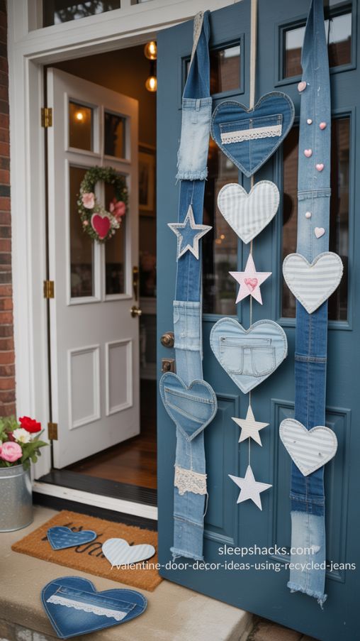 Why Recycled Jeans Make Perfect Valentine Door Decor – DIY Eco-Friendly Ideas