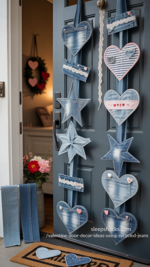 Why Recycled Jeans Make Perfect Valentine Door Decor – DIY Eco-Friendly Ideas