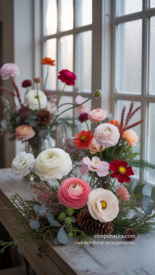 Winter Floral Arrangement Color Palettes for Cozy Homes