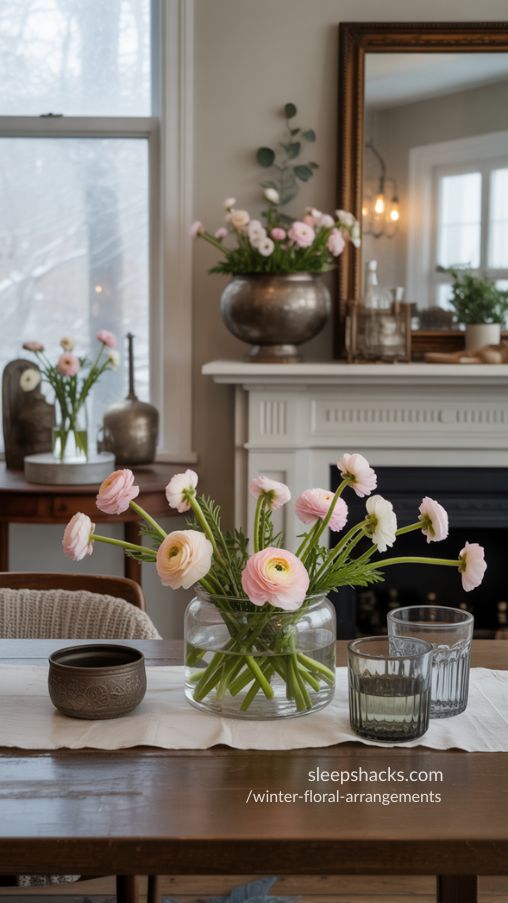 Winter Floral Arrangement Display Ideas for Home