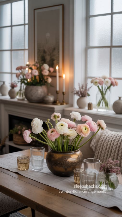 Winter Floral Arrangement Display Ideas for Home