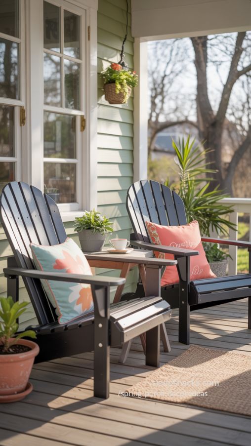 Adirondack Chairs with Spring Cushions