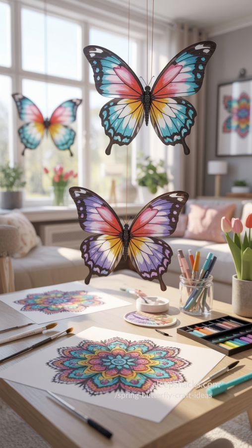 Butterfly Mandala Sun Catchers – Mindful & Vibrant Spring Decor