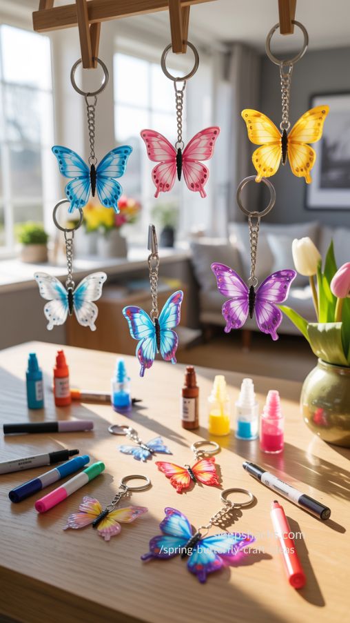 Butterfly Sun Catcher Keychain Craft Kit – Fun & Portable Spring Art