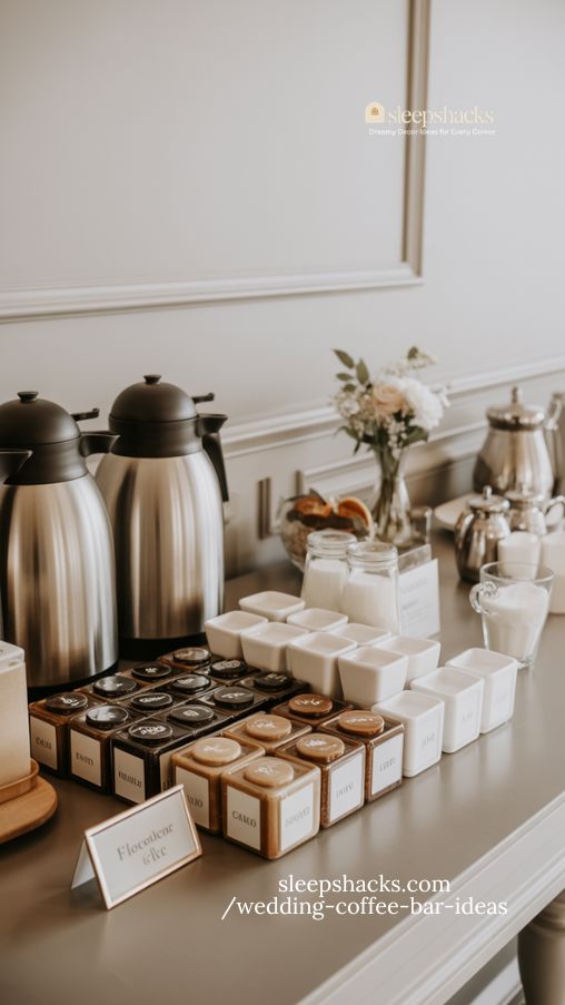 Classic Elegance Timeless Self-Serve Wedding Coffee Bar