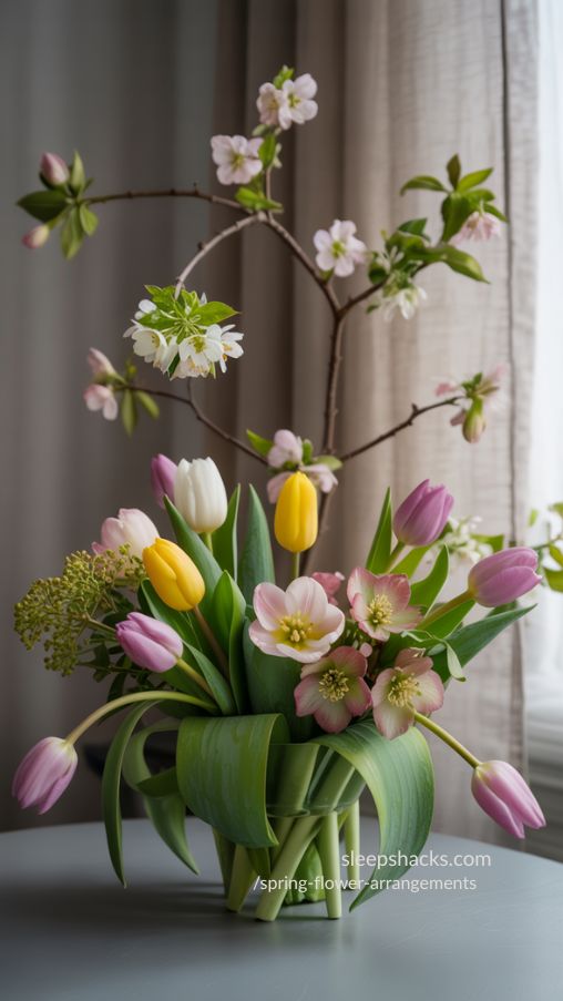 Classic Tulip & Viburnum Mix