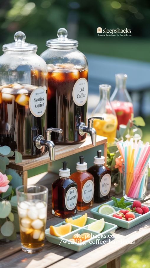 Cold Brew and Iced Coffee Wedding Bar Ideas