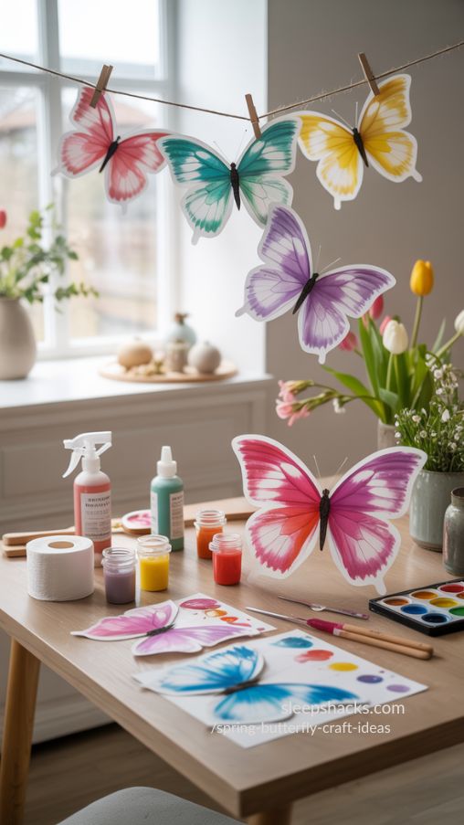 Color Diffusing Paper Butterflies – Magical Spring Craft for Kids & Adults