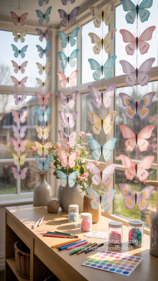 Color-Me™ Butterfly Stringers for Bright Spring Room Decor