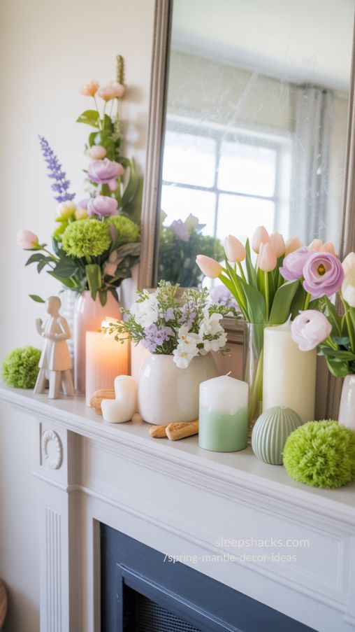 Color Palettes for a Fresh Spring Mantel | Soft Pastels and Vibrant Greens