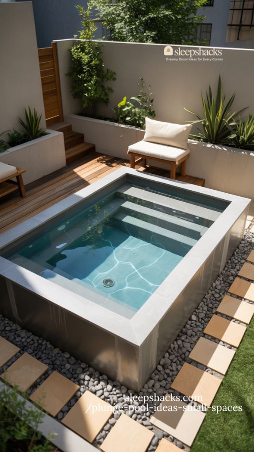 Compact Precast Mini Plunge Pool for Small Backyards