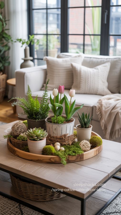 Container Gardening Inspiration for Spring Coffee Tables – Fresh and Lively Styling