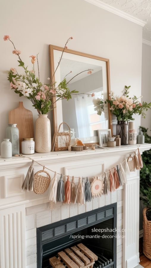 DIY & Budget-Friendly Spring Mantel Ideas | Personal, Charming, and Affordable Styling