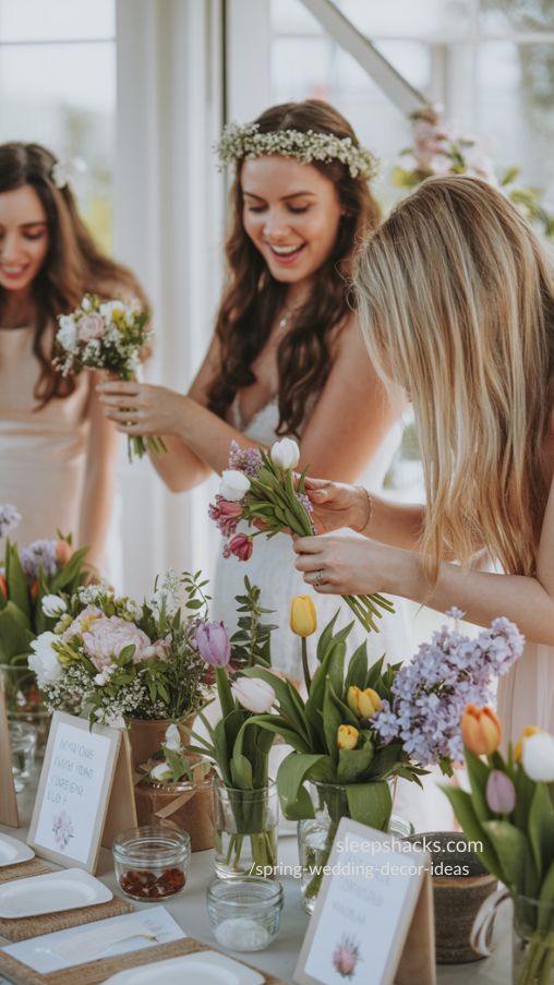 DIY Flower Bar for an Interactive Spring Wedding Experience