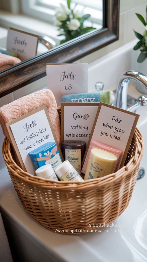 DIY Personalized Wedding Bathroom Basket Personal Touches Matter