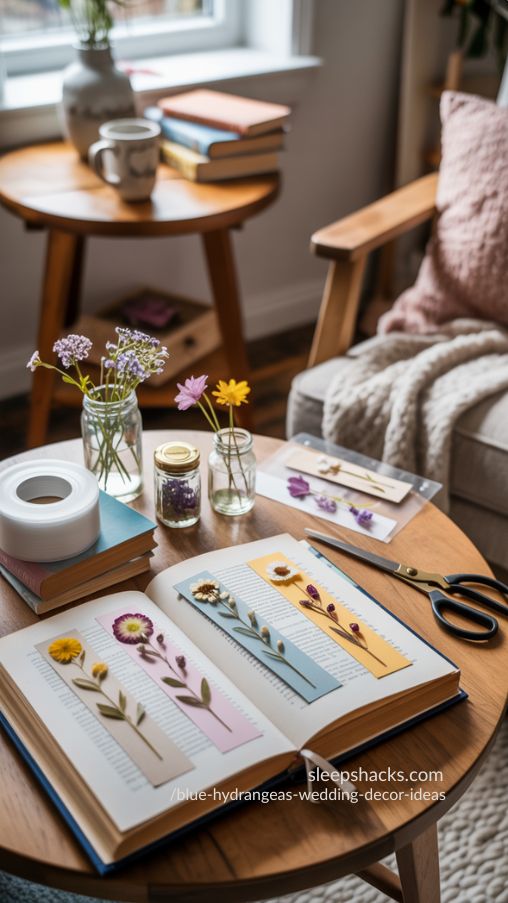 DIY Pressed Flower Bookmarks for Cozy Reading Spaces