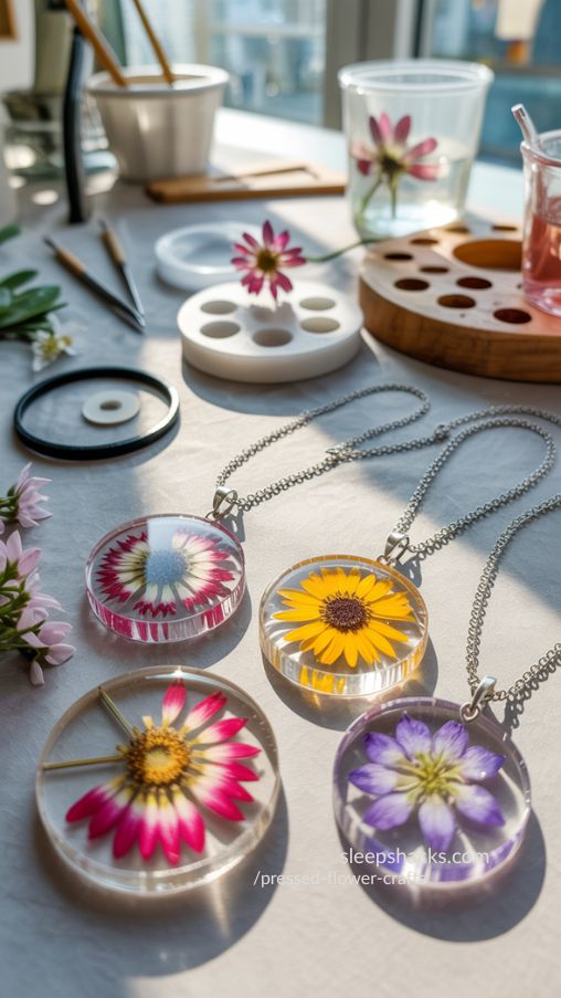 DIY Resin Flower Jewelry for Wearable Botanical Art