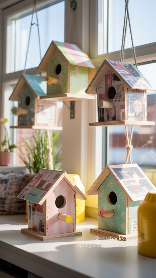 Decorative Birdhouses Spring DIY Home Decor