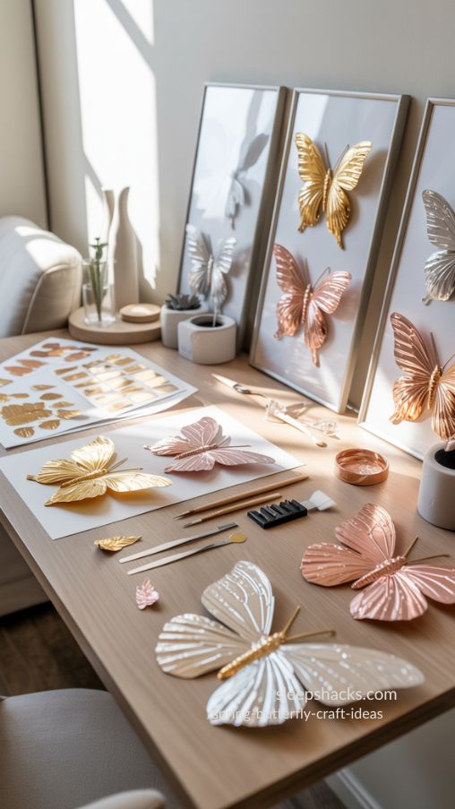 Foil Leaf Animals Craft Kit – Sparkling Spring Butterfly Art
