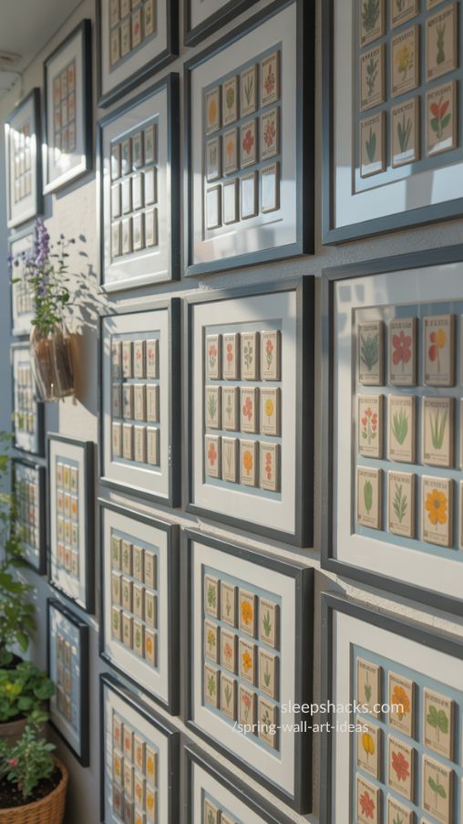 Framed Seed Packets for Charming and Nostalgic Spring Wall Art