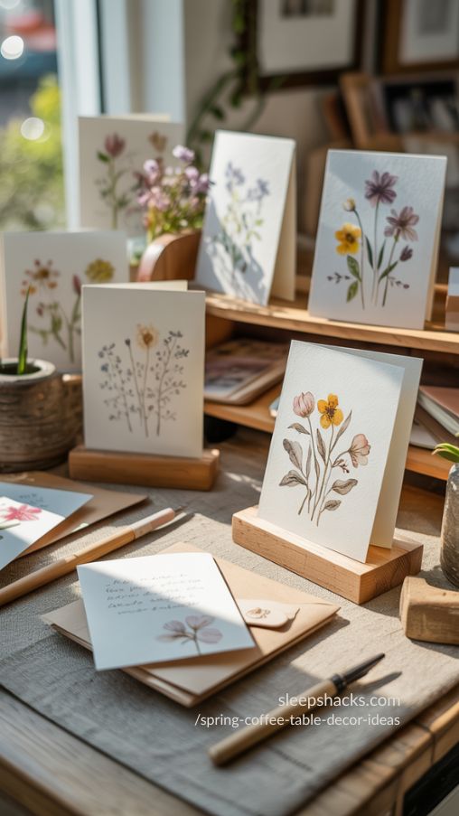Handmade Botanical Greeting Cards for Thoughtful Spring Gifts