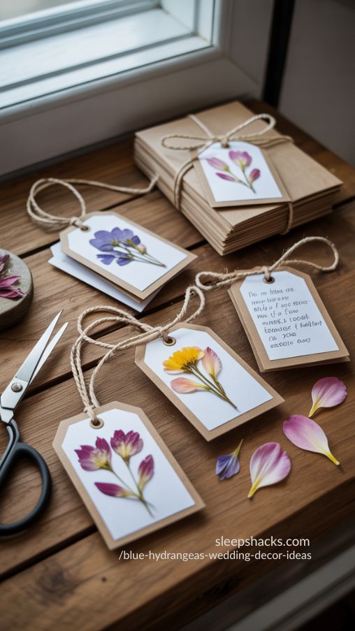 Handmade Pressed Flower Gift Tags for Thoughtful Presents