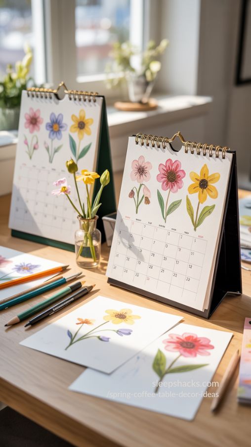 Illustrated Flower Calendars to Brighten Your Desk This Spring