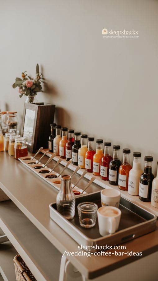 Interactive Syrup and Flavor Station Wedding Ideas