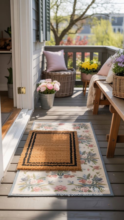 Layered Doormats for a Cozy Spring Welcome