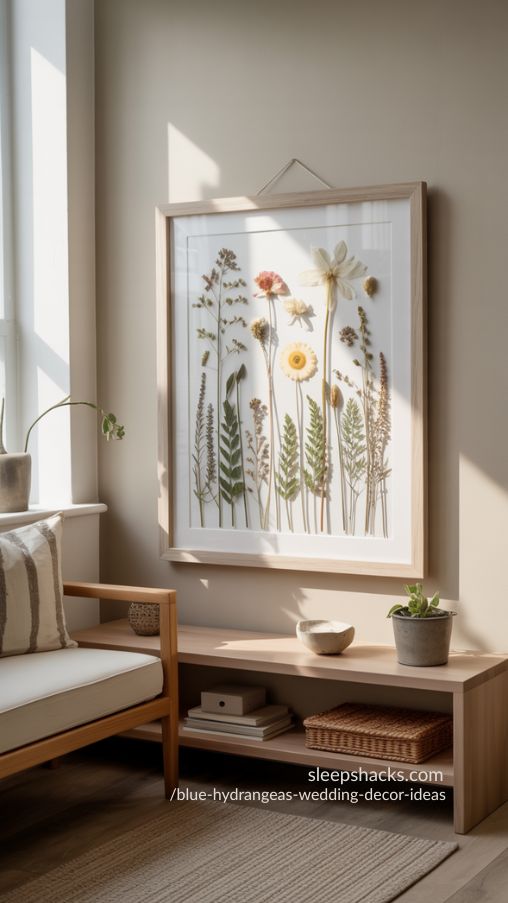 Layered Framed Pressed Flower Art for Elegant Home Decor