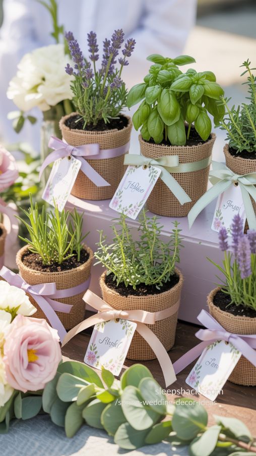 Mini Flower Favors for a Charming Spring Wedding